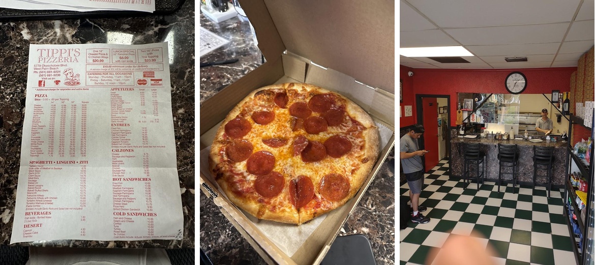 Tippi's Pizza Menu
